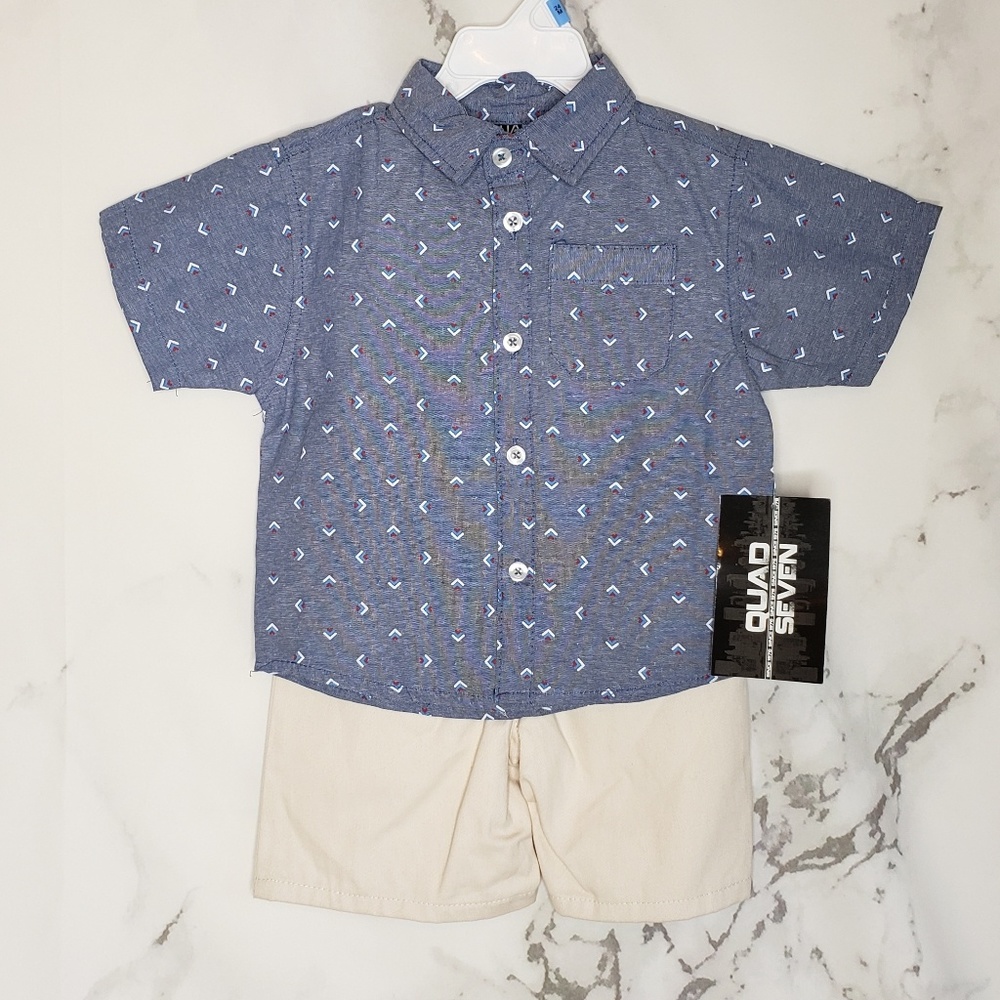 Quad seven NWT size 24 months pant and shirt set